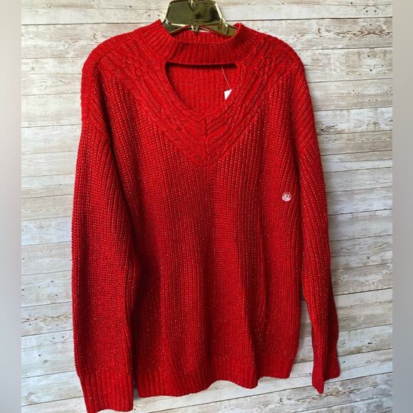 Red New York & Company Sweater Size XL NWT - Picture 1 of 6
